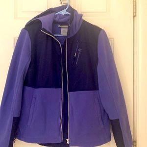 Purple medium fleece jacket.  Excellent condition  free country.